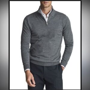 Bartolini mens wool blend half zip mens large NWT